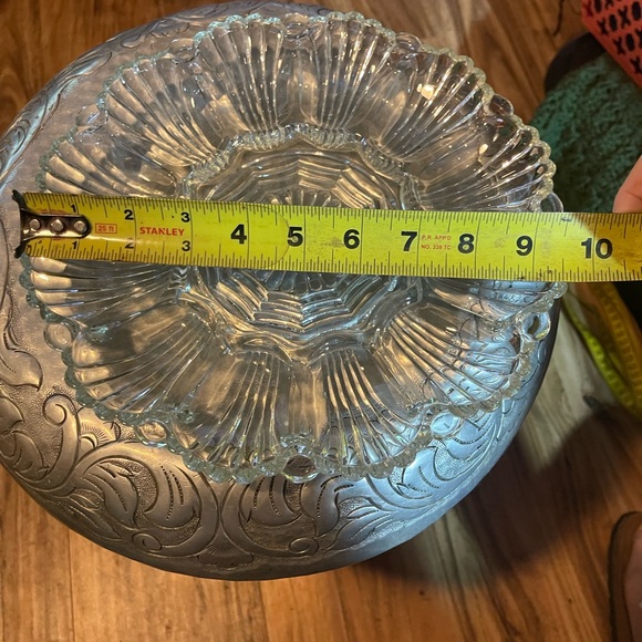 Vintage deviled eggs Elegant Clear Glass Decorative Plate. Holds 12 - Picture 4 of 4